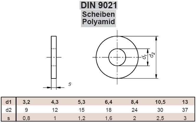 PD® große Kunststoff Unterlegscheiben M6 (DIN 9021 / ISO 7093