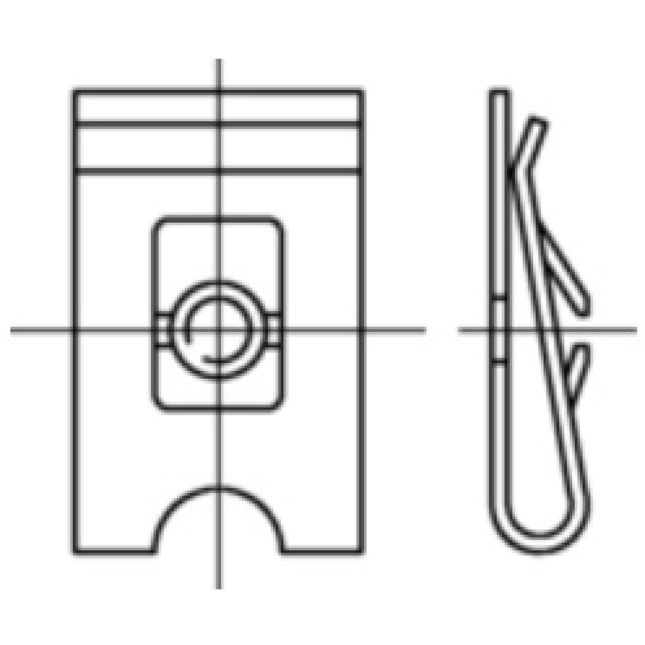 Schnappmuttern (Blechmuttern) verzinkt d=2,9mm - 10 Stück, Schrauben